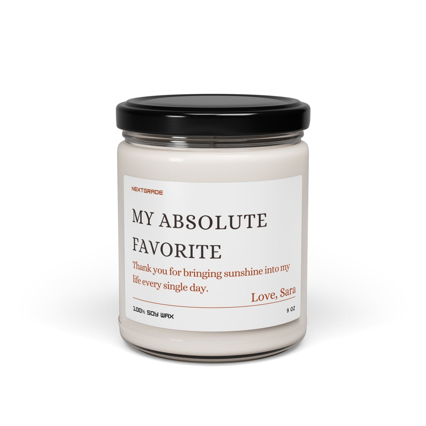 Custom Candle, My Absolute Favorite Scented Soy Candle | Thank You Gift, Home Decor, Relaxation, Gift for Her, Aromatherapy Candle