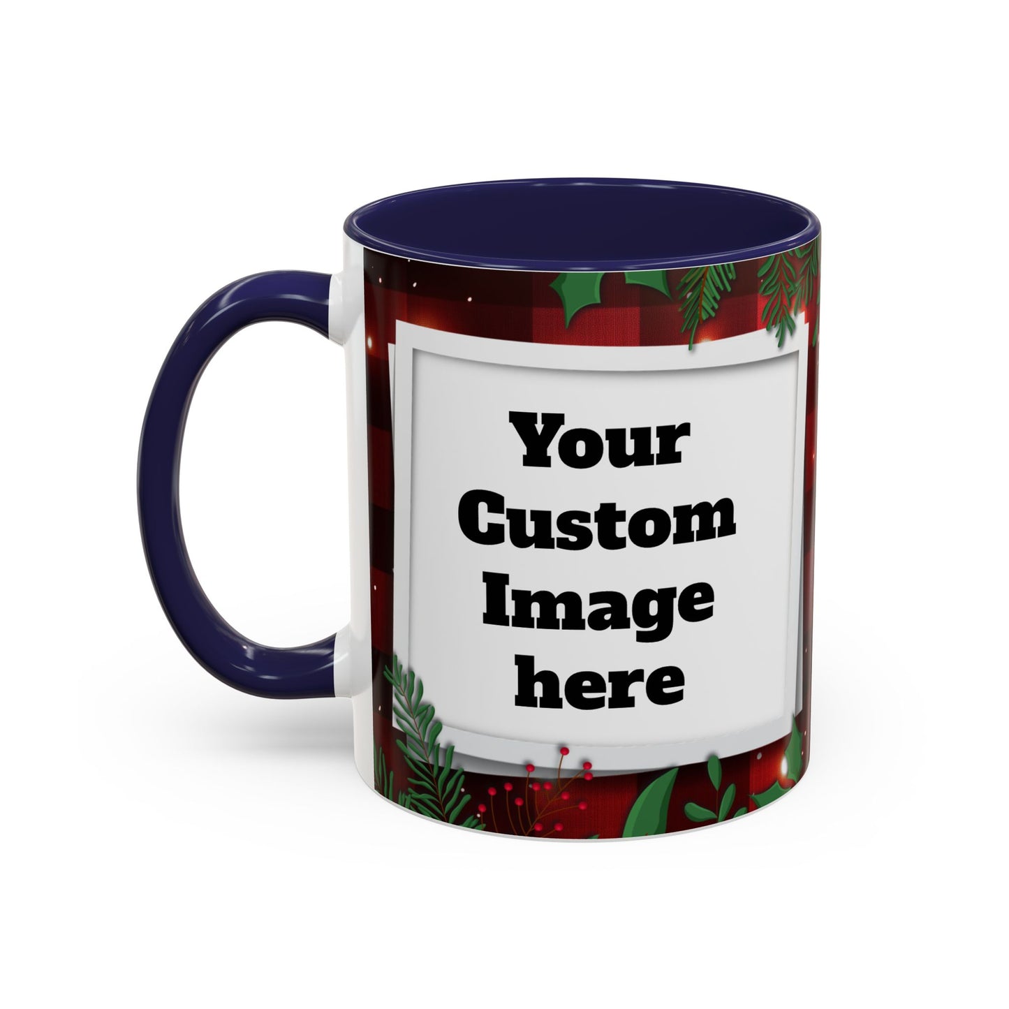 Personalized  Merry Christmas Accent Coffee Mug, Holiday Gift, Xmas Decor, Festive Beverage Cup, Custom Holiday Mug
