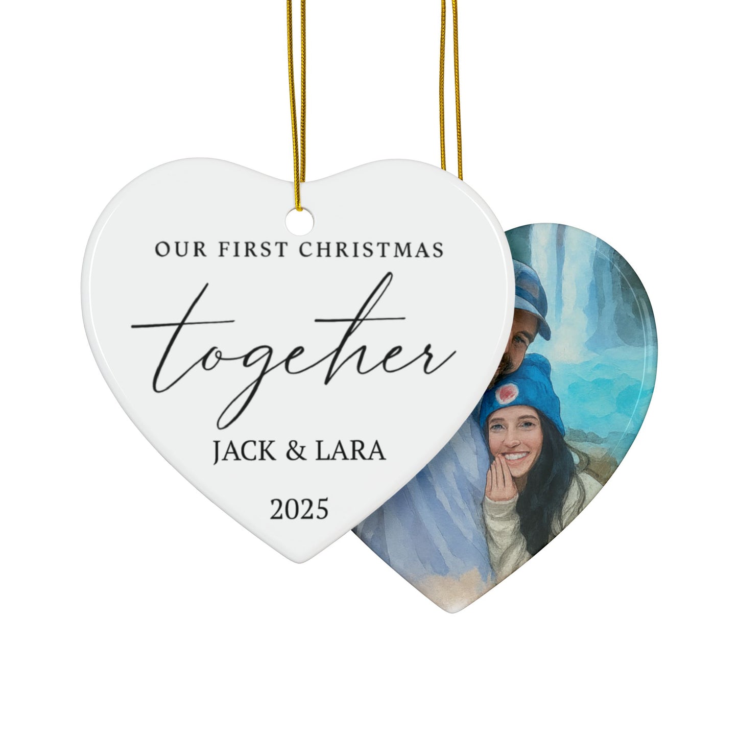 Personalized Couples Christmas Ornament, First Christmas Together Keepsake, New Couple Gift 2025, Gift for Couples, Family Keepsakes