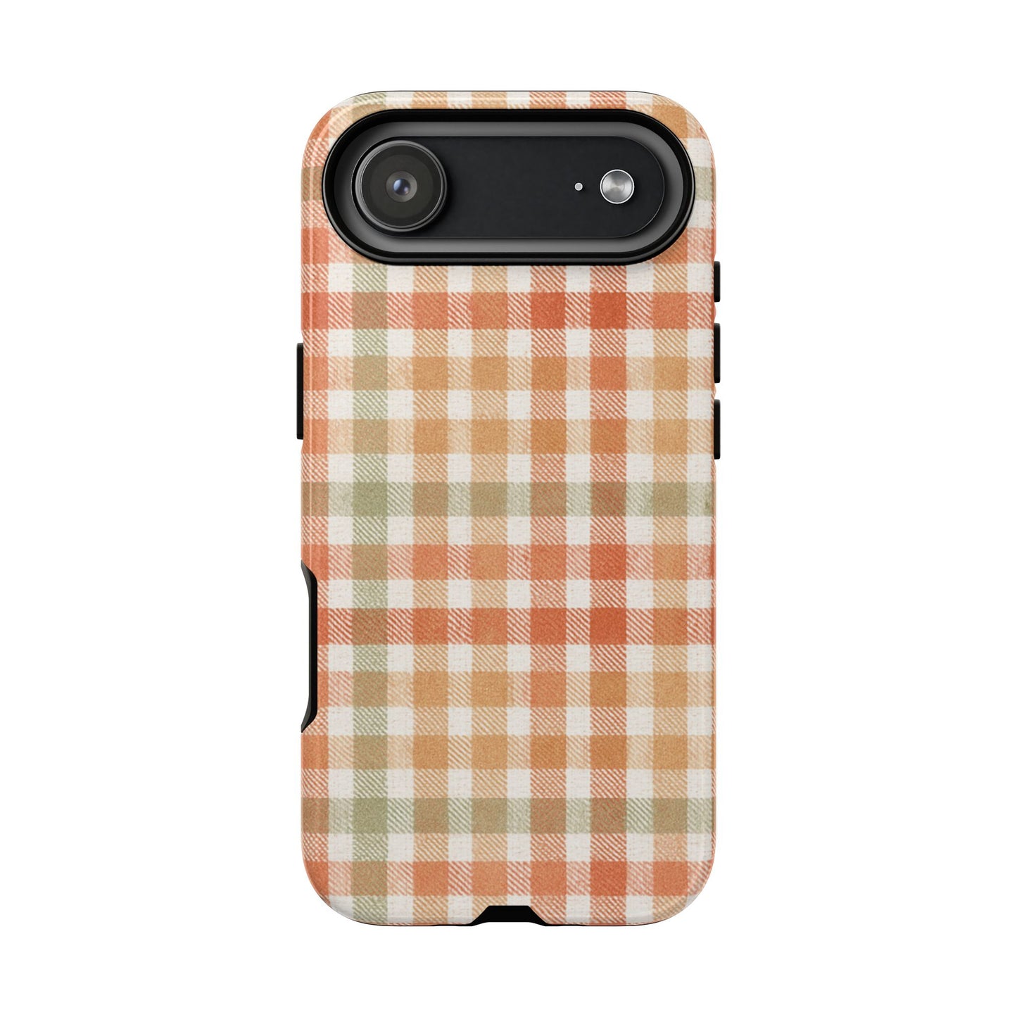 Boho Checkered Phone Case | Neutral Aesthetic Plaid Case | Retro Minimalist Check Design | iPhone Cover | Samsung Cover