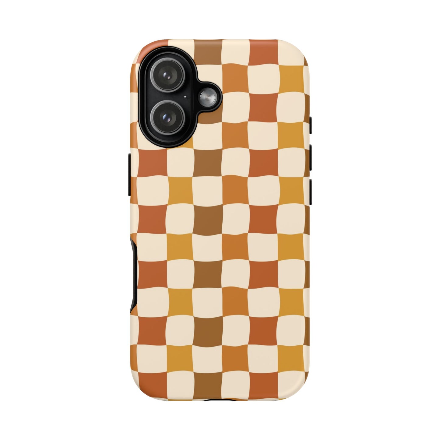 Boho Checked Phone Case, Checkerboard Design, Durable Protection, Phone Cover, Phone case For iPhone and Samsung, Trendy Phone Cover