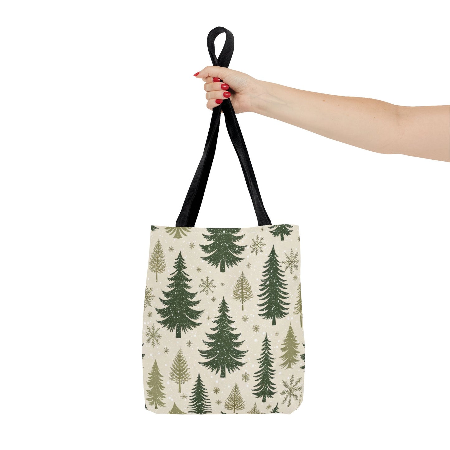 Holiday Pine Tree Tote Bag, Tote Bag, Christmas Tote Bag, Perfect Christmas Gift, Festive Green Design, Seasonal Accessories