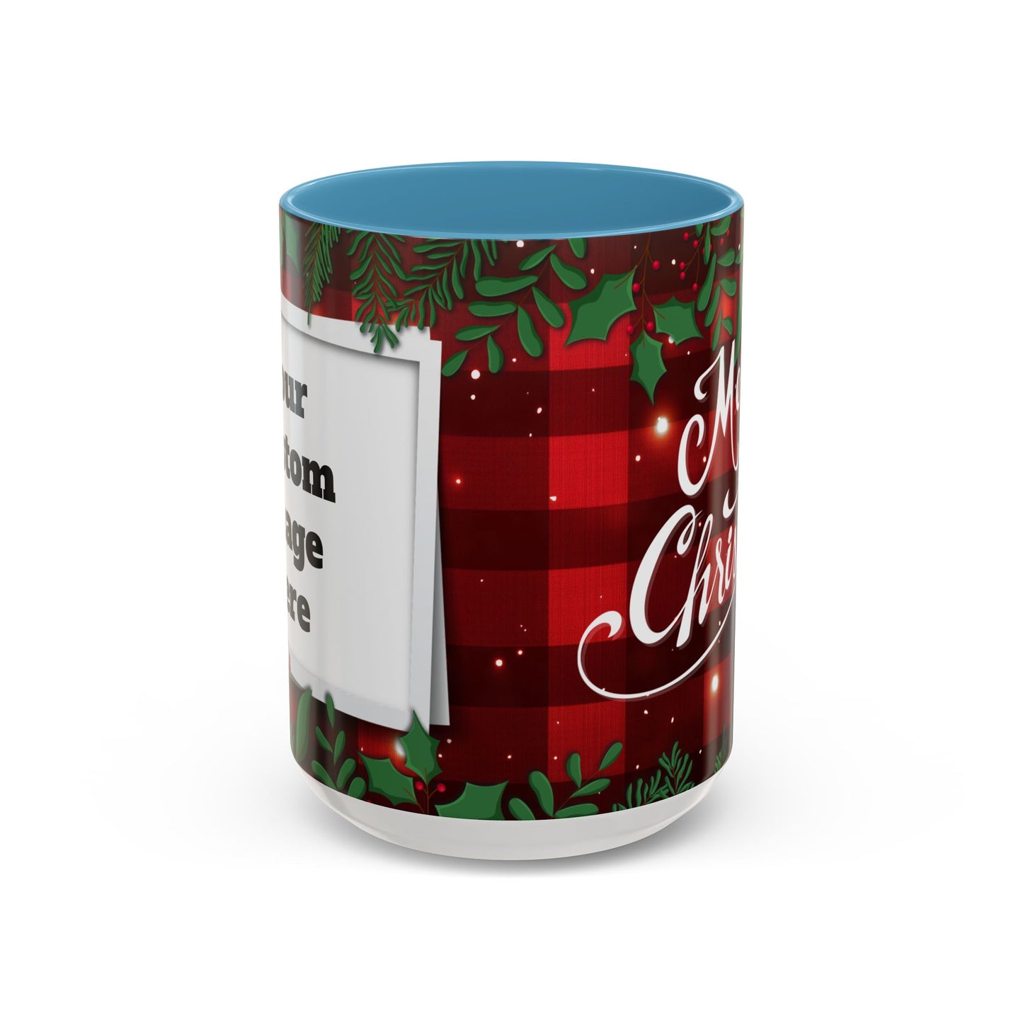 Personalized  Merry Christmas Accent Coffee Mug, Holiday Gift, Xmas Decor, Festive Beverage Cup, Custom Holiday Mug