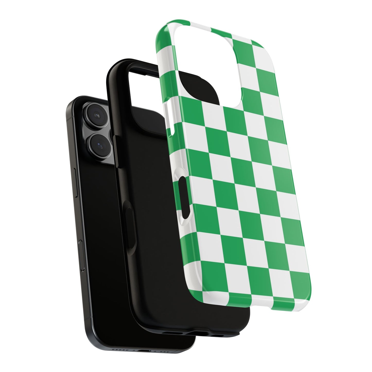 Green Checkerboard Phone Case, iPhone 17 Pro, 17, 16, 15, 14, 13, 12, 11, X, XR, XS MAX, Mobile Cover, Gift for Students, Phone Accessory