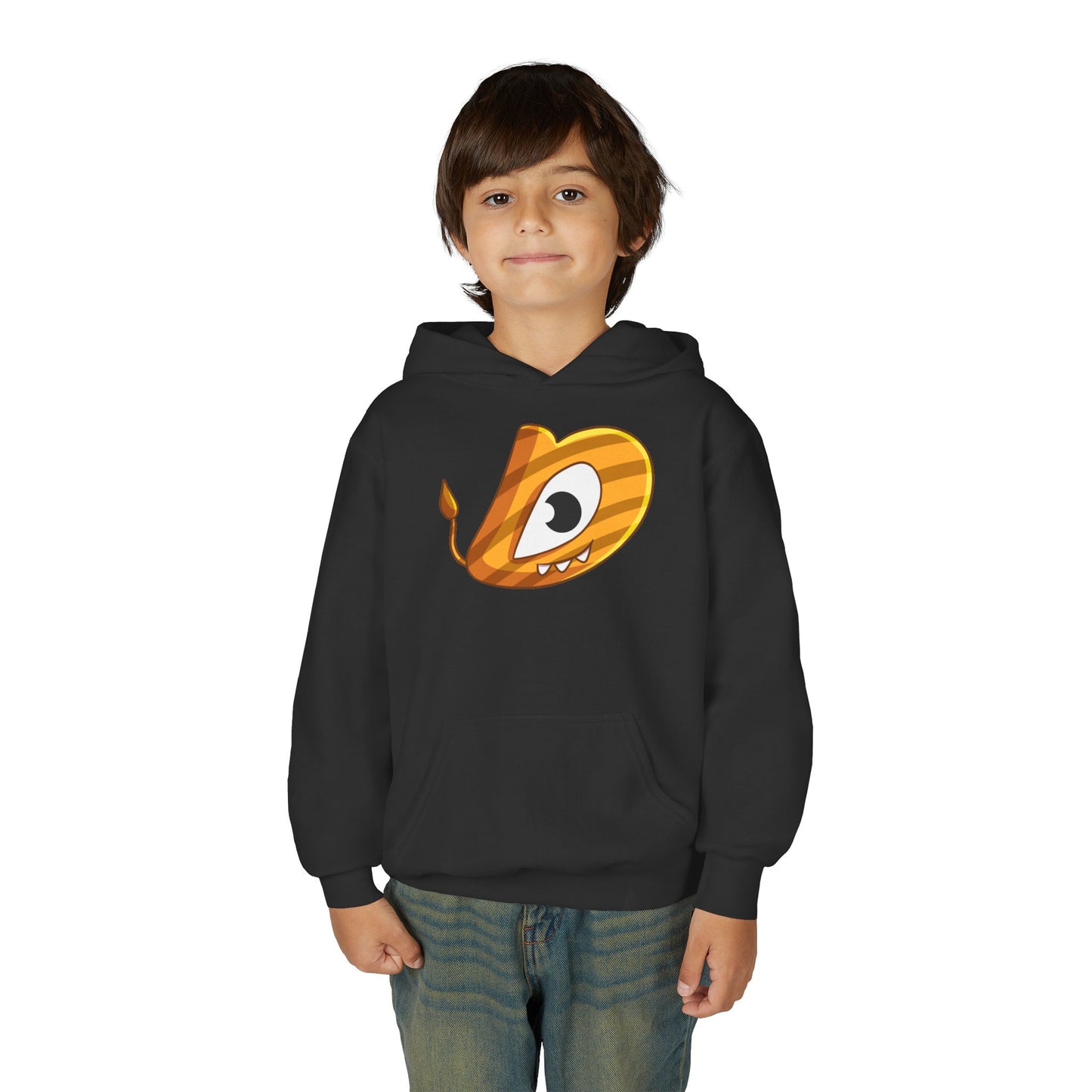 Whimsical Youth Hoodie with Playful Design, Cute Sweatshirt for Kids, Fun Gift for Birthdays, Cozy Winter Wear, Cartoon Style