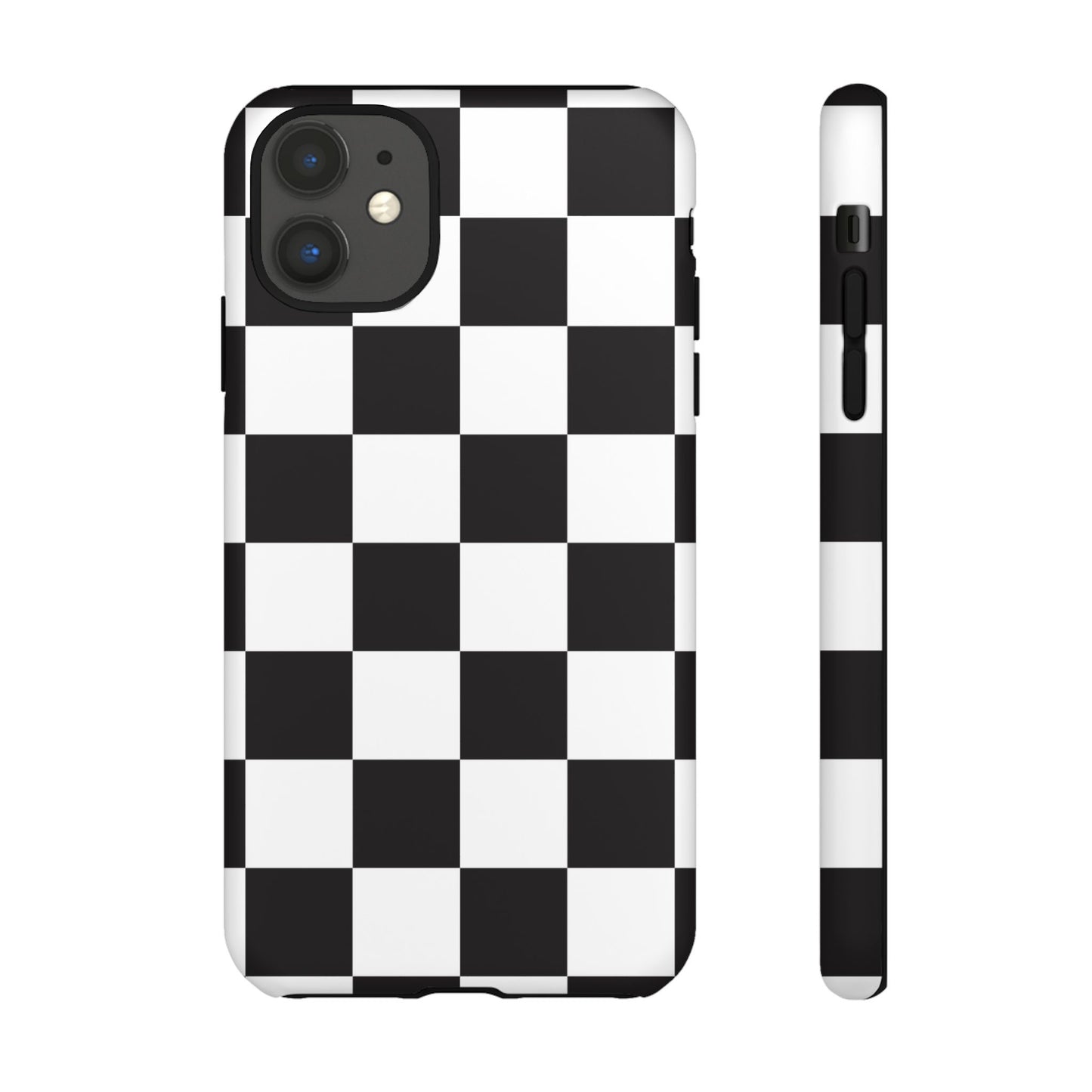 Black and White Checker iPhone Case, Stylish iPhone Cover for Teens, Holiday Gift, Unique Mobile Accessories, Tough Protection