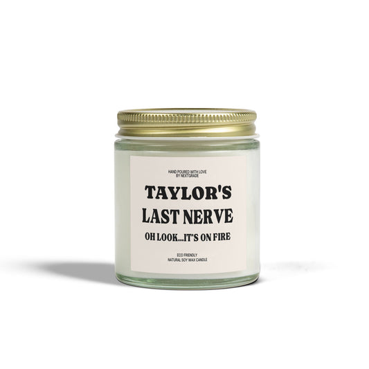 Personalized Scented Candles, Custom Last Nerve Candle, Custom Name Candle, Funny Gift, Personalized Candle Gift, Funny Candle, Birthday