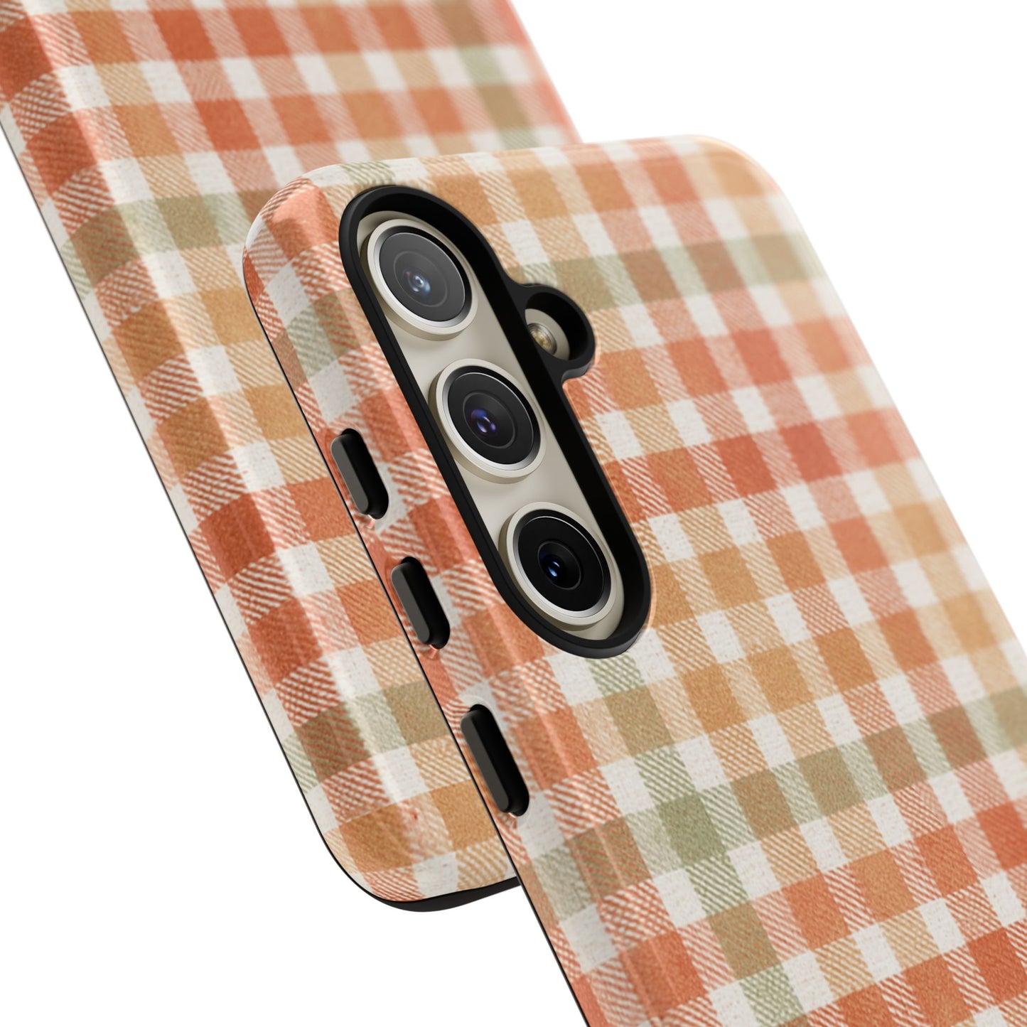 Boho Checkered Phone Case | Neutral Aesthetic Plaid Case | Retro Minimalist Check Design | iPhone Cover | Samsung Cover