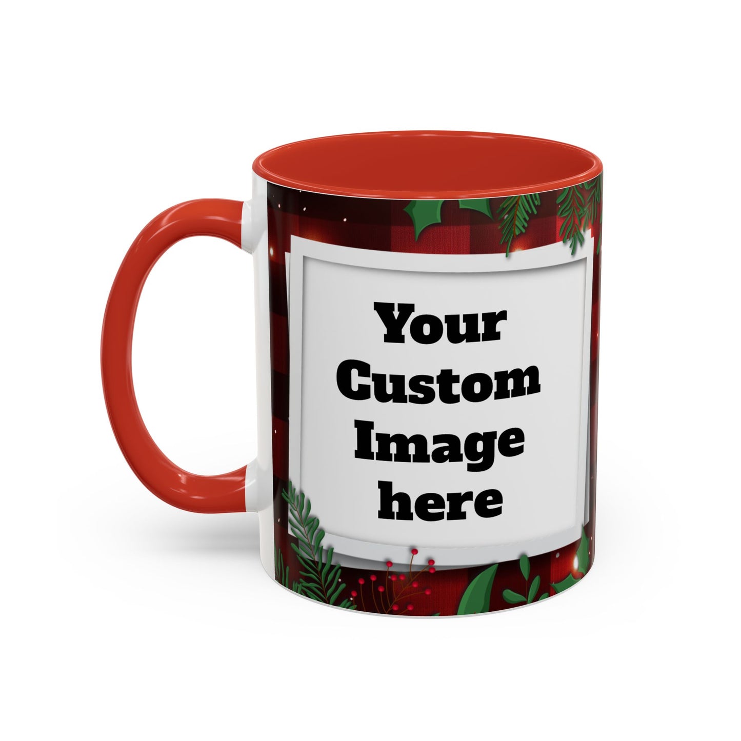 Personalized  Merry Christmas Accent Coffee Mug, Holiday Gift, Xmas Decor, Festive Beverage Cup, Custom Holiday Mug