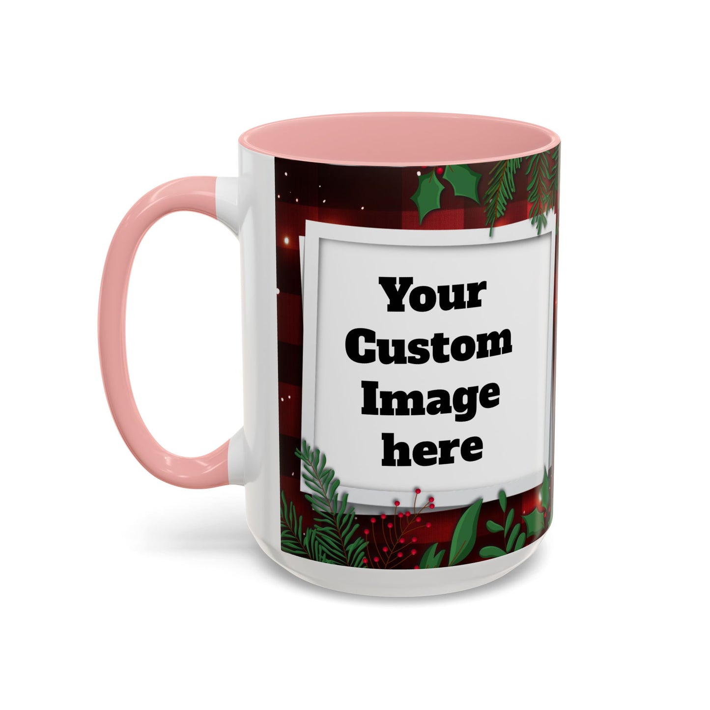 Personalized  Merry Christmas Accent Coffee Mug, Holiday Gift, Xmas Decor, Festive Beverage Cup, Custom Holiday Mug