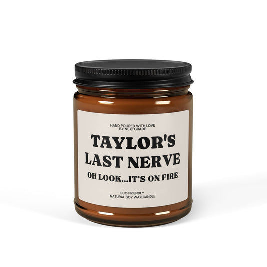 Personalized Last Nerve Scented Candle Custom Last Nerve Scented Soy Candle, Custom Name Candle, Funny Gift, Candle Gift, Funny Candle,