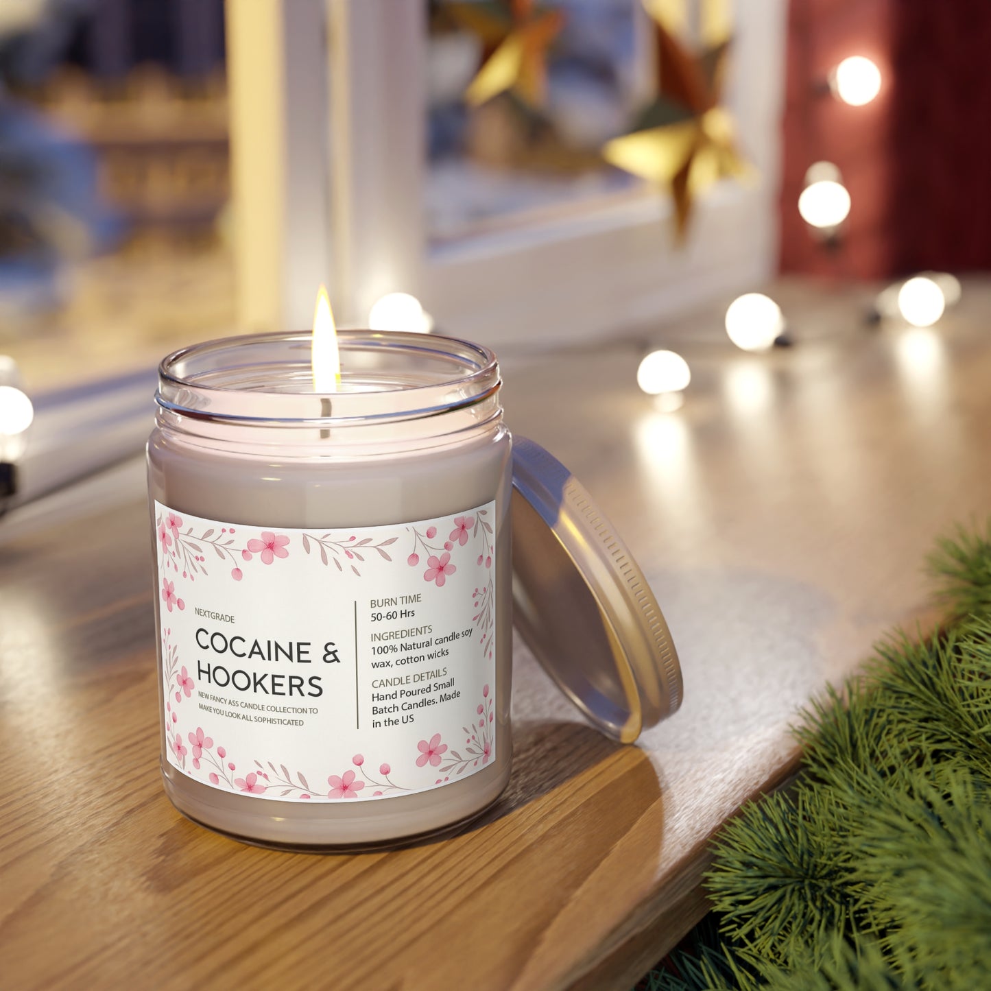 Scented Candle, Smells Like Cocaine & Hookers, Funny Candle Gift, Funny Gift For Birthday, Adult Candle, Best Friend Birthday Gift