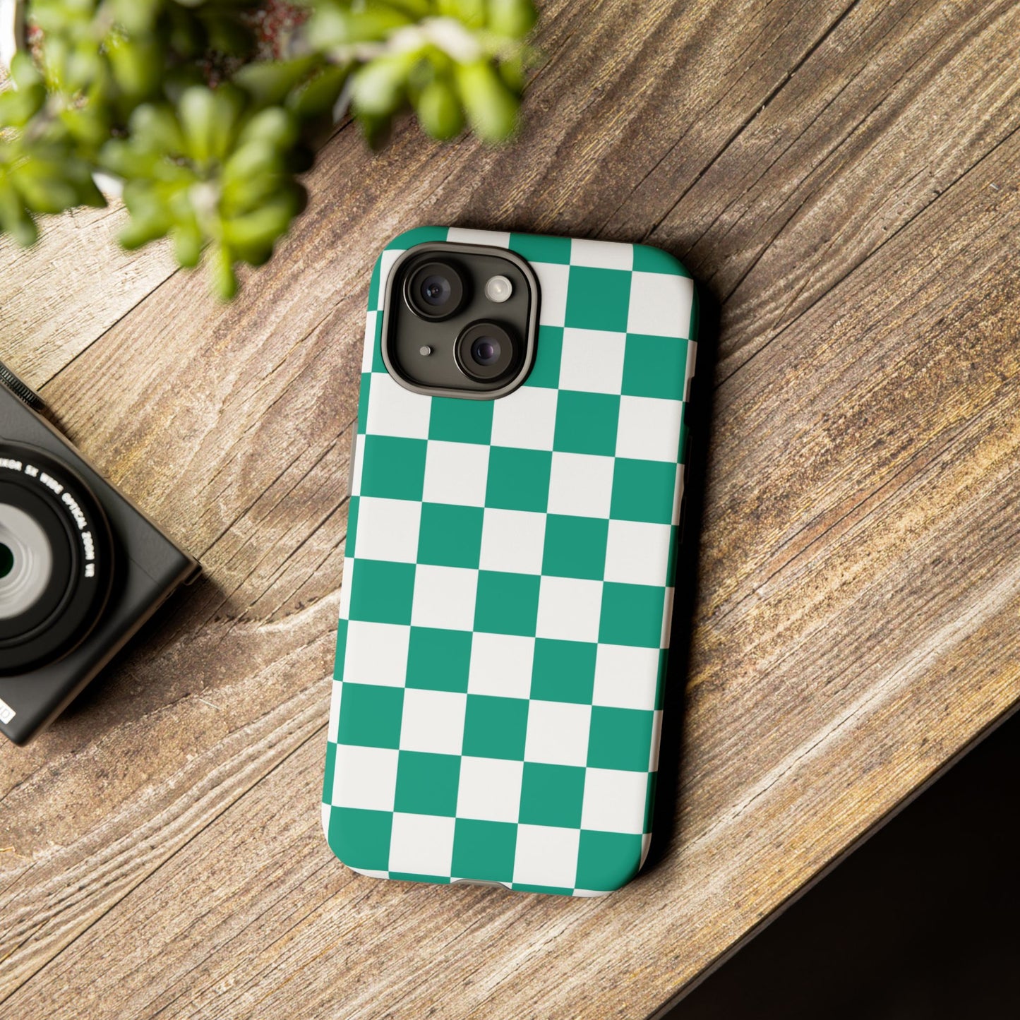 Checkered iPhone Case, Stylish Phone Cover,  Mobile Case For iPhone 17 Pro, 17, 16, 15, 14, 13, 12, 11, X, XR,XS MAX, Chic Gift for Her