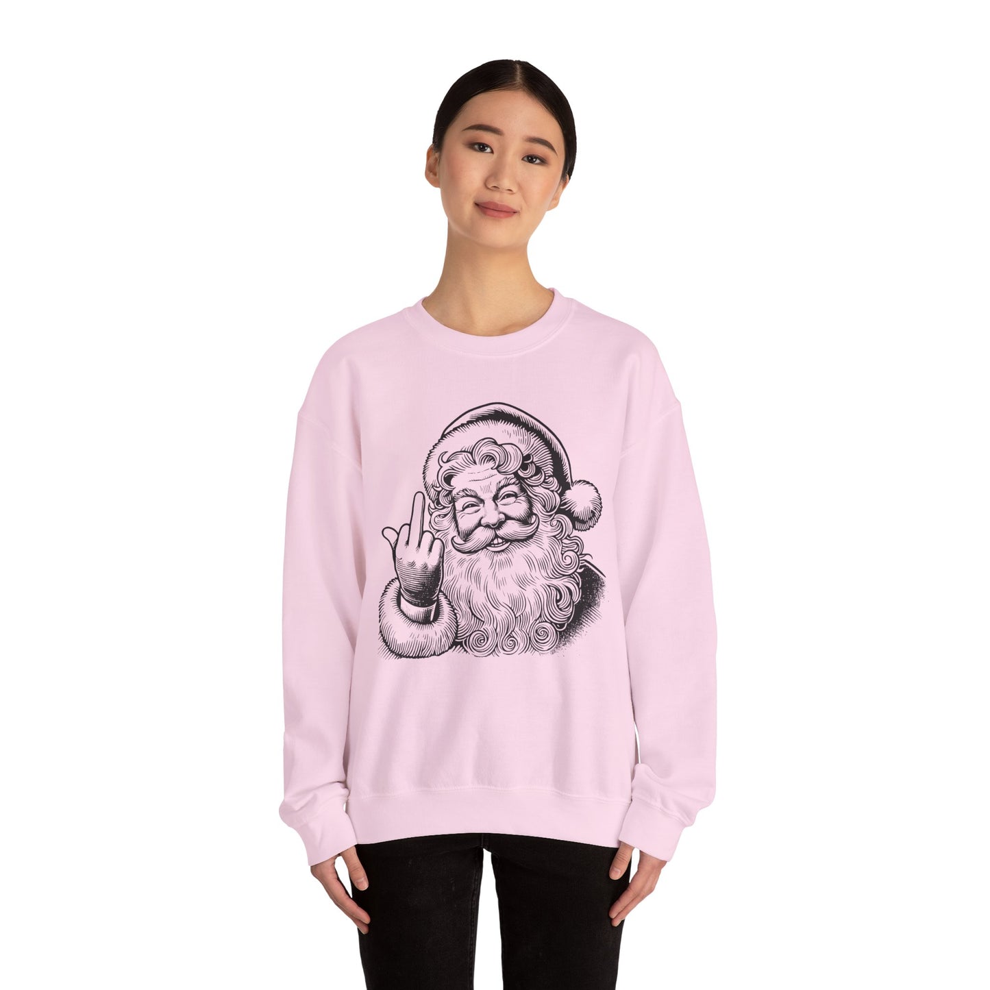 Funny Sassy Santa Sweatshirt for Holiday Fun, Christmas Gift for Friends, Cozy Winter Wear, Funny Crewneck Sweater, Unique Holiday Apparel