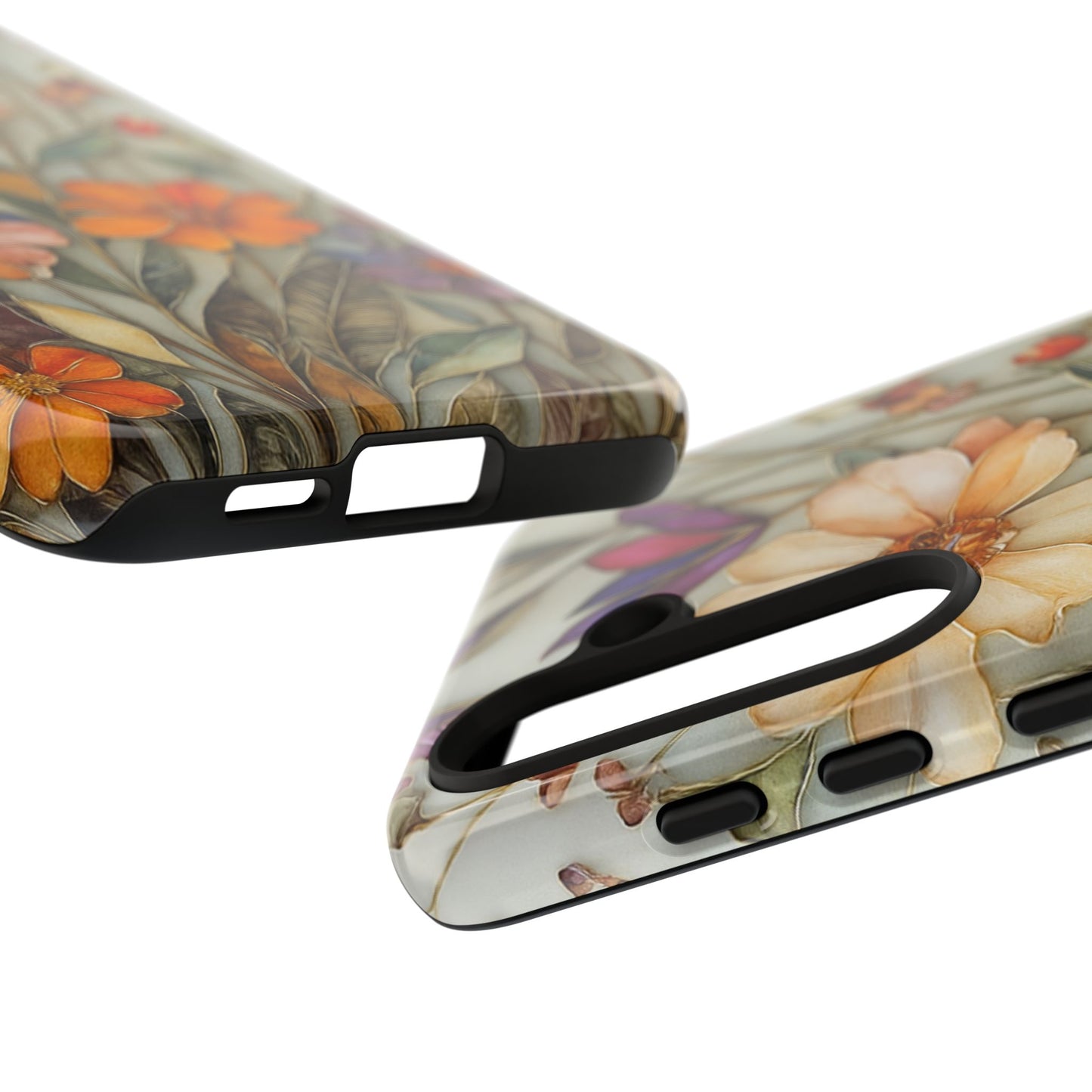 Phone case For iPhone & Samsung, Wildflower Mosaic MagSafe iPhone Case: Botanical Floral Design iPhone