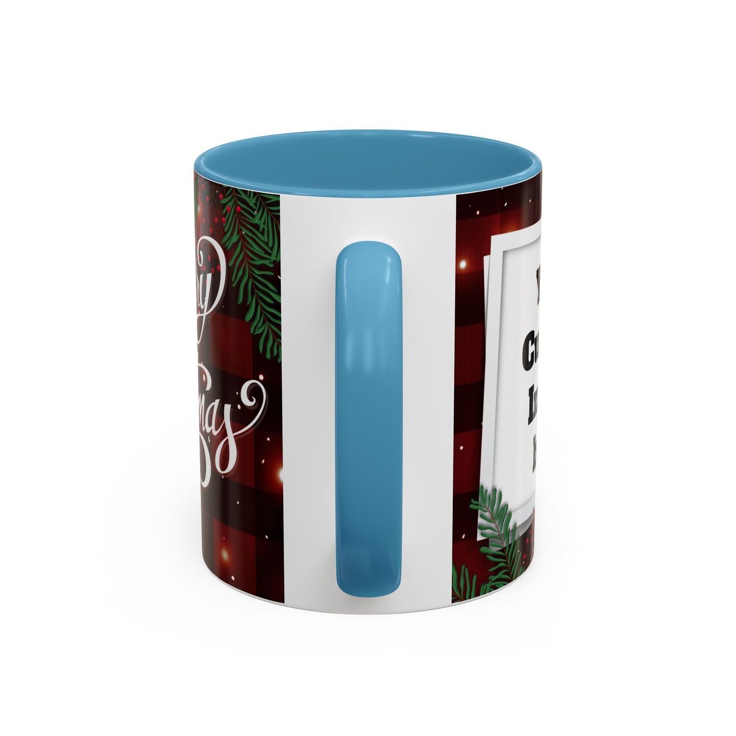 Personalized  Merry Christmas Accent Coffee Mug, Holiday Gift, Xmas Decor, Festive Beverage Cup, Custom Holiday Mug