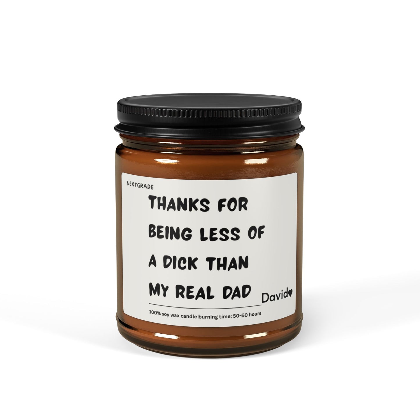 Funny Scented Candle for Dads, Gift For Dad, Unique Candle Gift, Soy Wax Candle, Dad Humor Candle, Amber Jar Candle