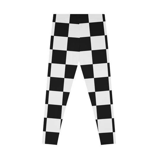 Black and White Checkerboard Leggings | Stylish Athletic Wear, Comfortable Yoga Pants, Unique Fashion Statement, Trendy Sports Legging