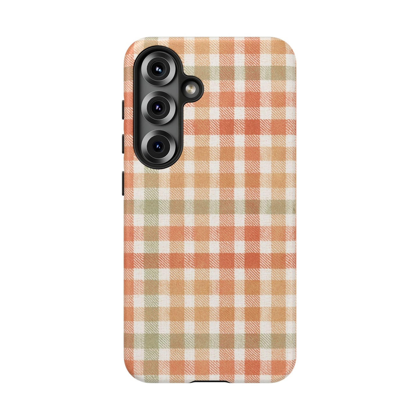 Boho Checkered Phone Case | Neutral Aesthetic Plaid Case | Retro Minimalist Check Design | iPhone Cover | Samsung Cover