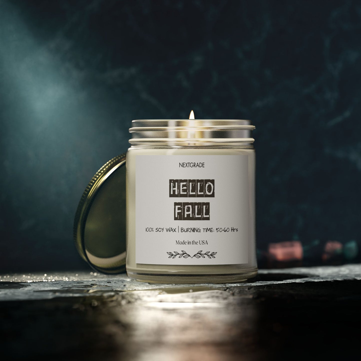 Hello Fall Scented Candle, Gift For Friend, Warm & Cozy Autumn Aroma, Perfect for Home Décor, Gifts, Celebrations, Relaxation