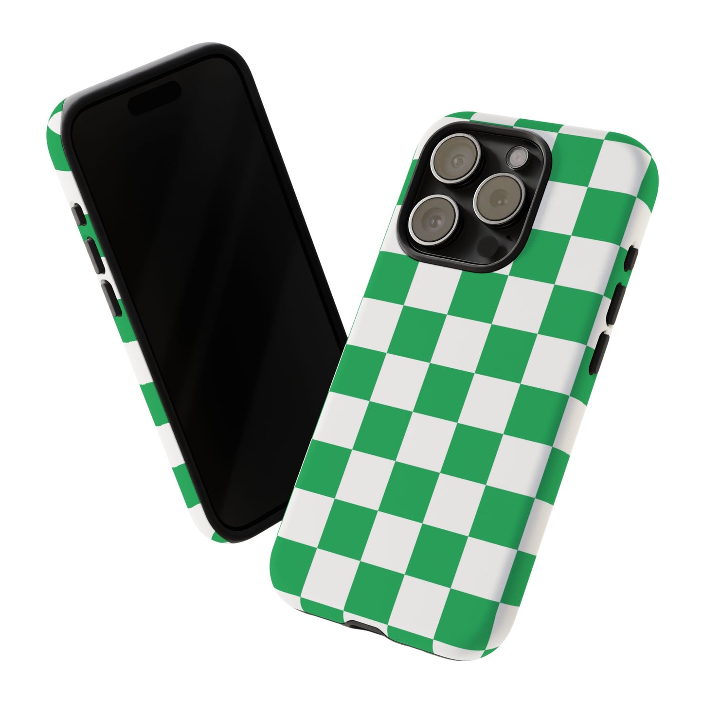 Green Checkerboard Phone Case, iPhone 17 Pro, 17, 16, 15, 14, 13, 12, 11, X, XR, XS MAX, Mobile Cover, Gift for Students, Phone Accessory