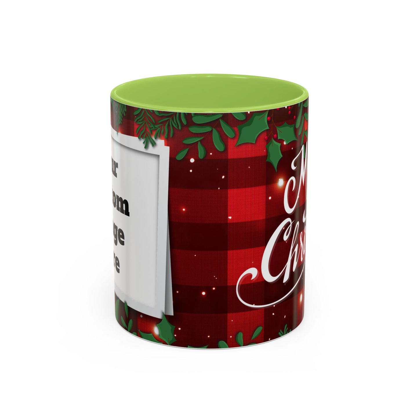 Personalized  Merry Christmas Accent Coffee Mug, Holiday Gift, Xmas Decor, Festive Beverage Cup, Custom Holiday Mug