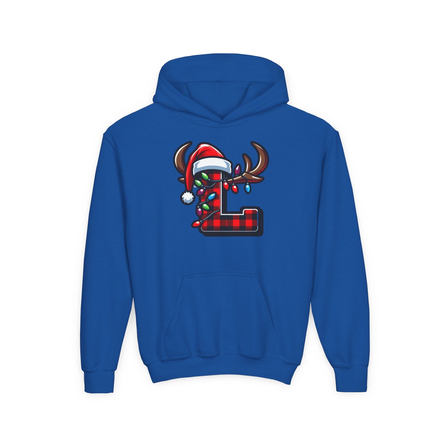 Personalized Festive Reindeer Hoodie for Kids, Christmas Sweatshirt hoodie, Holiday Gift, Cozy Winter Attire, Personalized Youth Hoody
