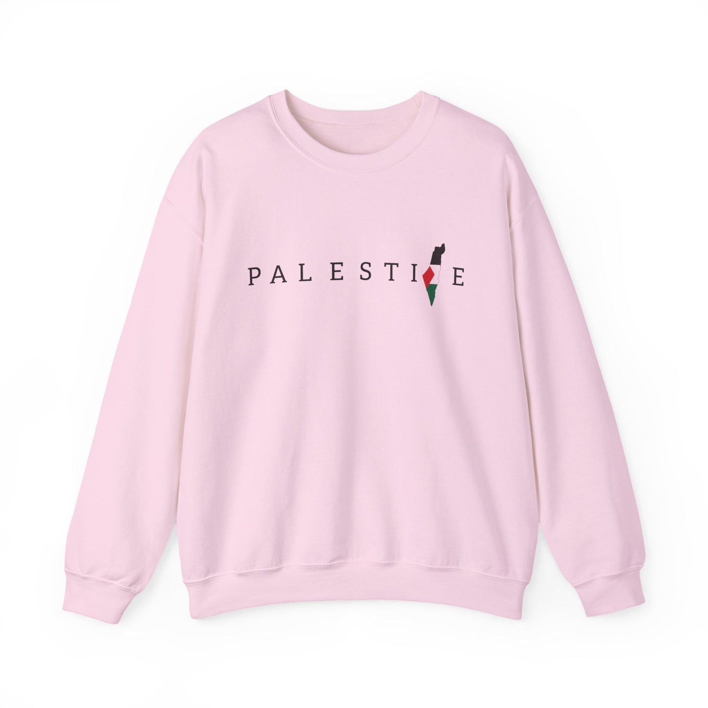 Palestine Heart Sweatshirt, Cozy Sweater, Casual Gift for Activists, Statement Apparel, Comfortable Layering Piece, Palestine Gift