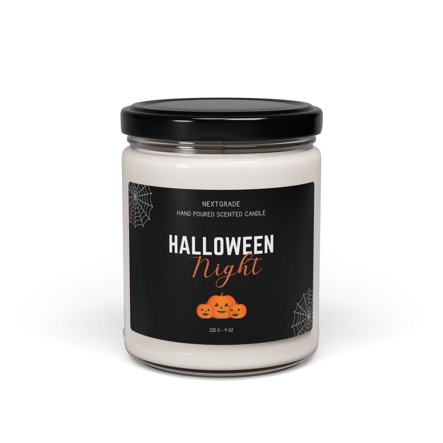 Halloween Night Scented Soy Candle - 9oz, Autumn Decor, Cozy Vibes, Fall Gift, Home Fragrance, Spooky Celebration