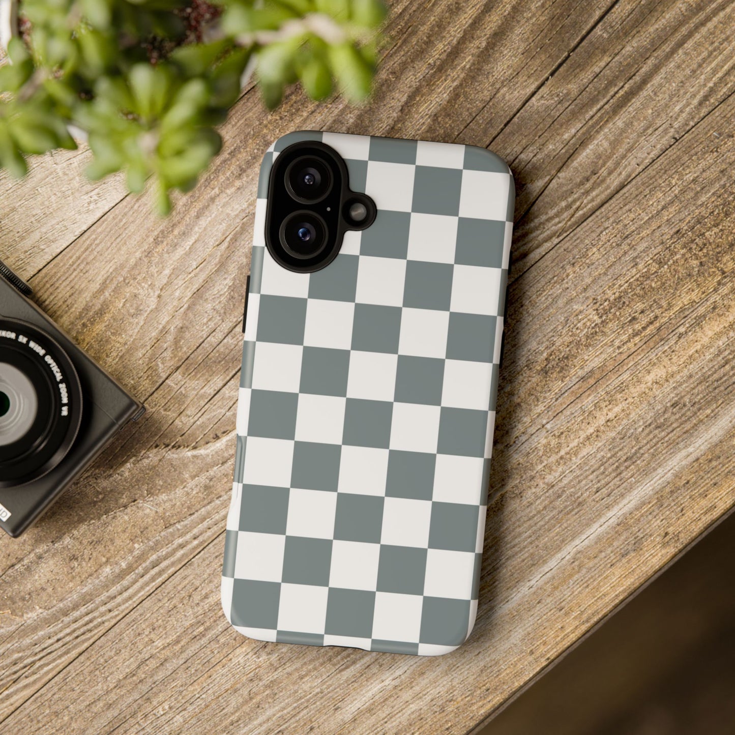 Stylish Checkerboard Phone Case, Durable Phone Cover, Unique Gift, iPhone 17 Pro, 17, 17 Air, 16, 15, 14, 13, 12, 11, X, XR, XS MAX