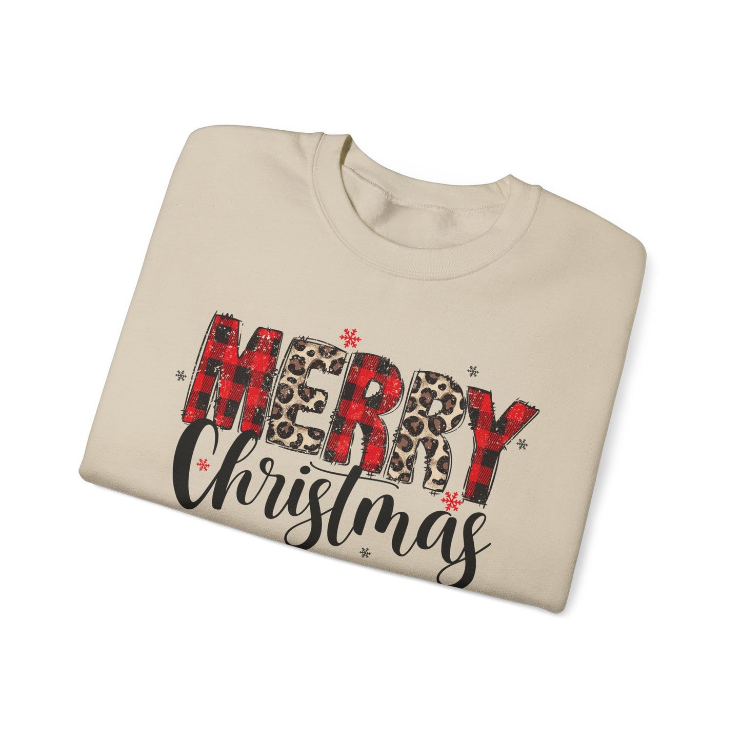 Merry Christmas Crewneck Sweatshirt - Cozy Holiday Apparel, Unisex Winter Wear, Perfect Gift for Christmas Celebrations, Festive Style