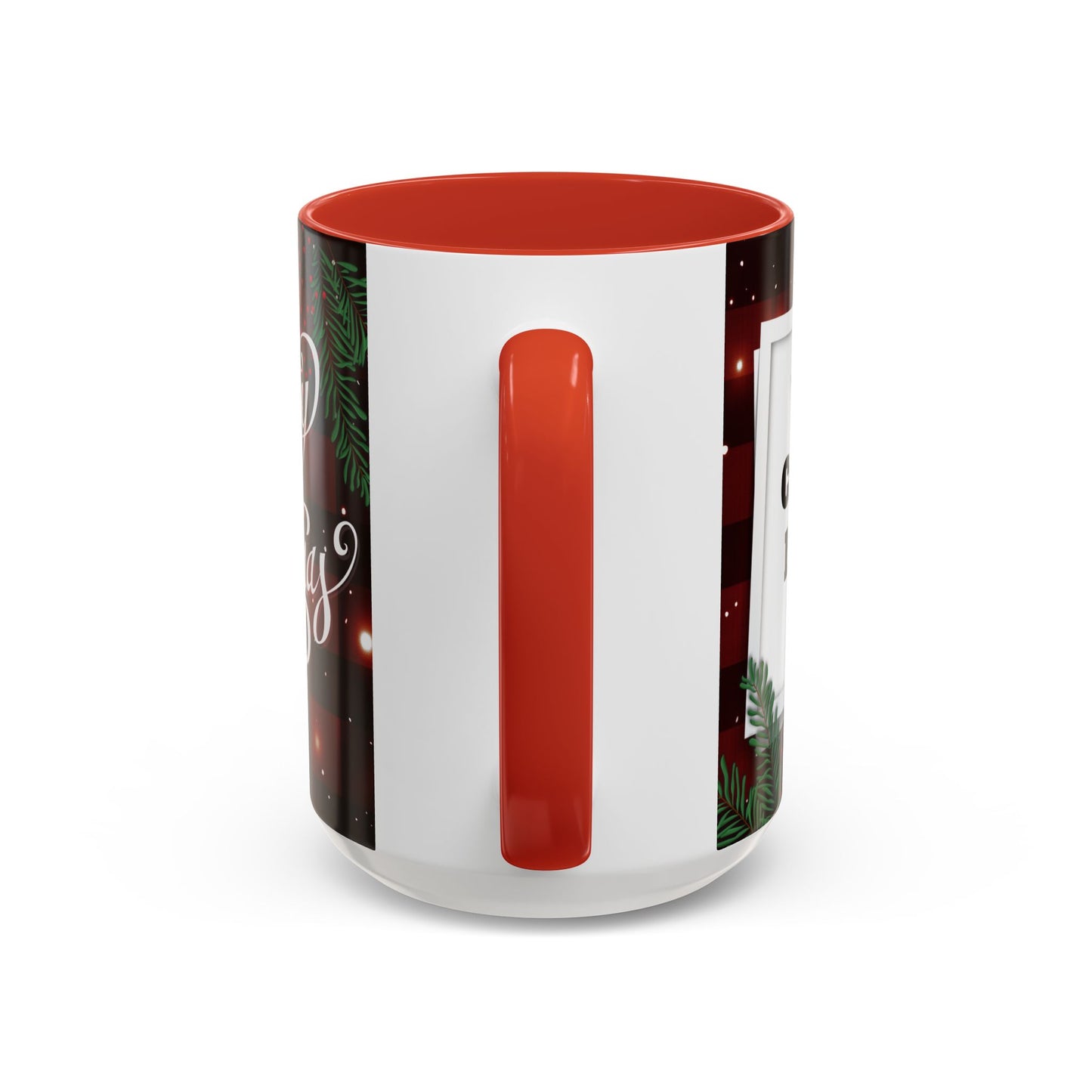 Personalized  Merry Christmas Accent Coffee Mug, Holiday Gift, Xmas Decor, Festive Beverage Cup, Custom Holiday Mug