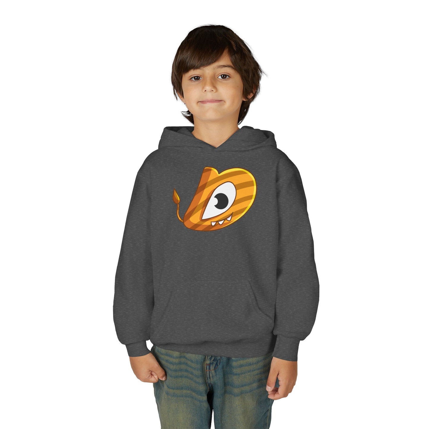 Whimsical Youth Hoodie with Playful Design, Cute Sweatshirt for Kids, Fun Gift for Birthdays, Cozy Winter Wear, Cartoon Style