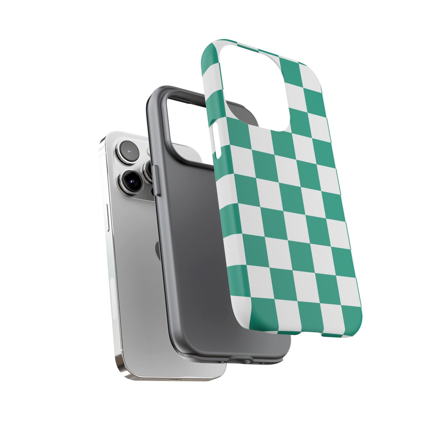 Checkered iPhone Case, Stylish Phone Cover,  Mobile Case For iPhone 17 Pro, 17, 16, 15, 14, 13, 12, 11, X, XR,XS MAX, Chic Gift for Her
