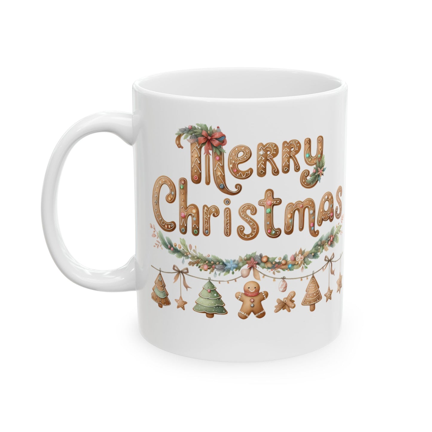 Personalized Christmas Ceramic Mug, Holiday Gift, Merry Christmas Coffee Cup, Customizable Mug for Christmas, Festive Holiday Drinkware