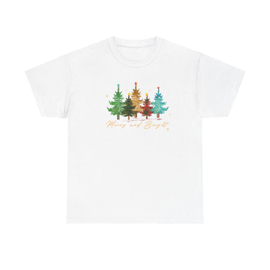Merry and Bright Trees, Women's Christmas Shirt, Womans Holiday Shirt,Christmas Gift,Chic Winter Shirt,Cute Holiday Tee,Christmas Tree Shirt
