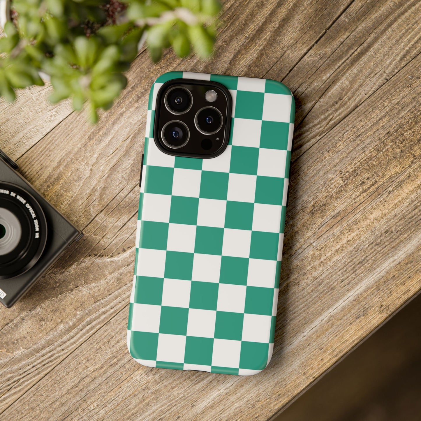 Checkered iPhone Case, Stylish Phone Cover,  Mobile Case For iPhone 17 Pro, 17, 16, 15, 14, 13, 12, 11, X, XR,XS MAX, Chic Gift for Her