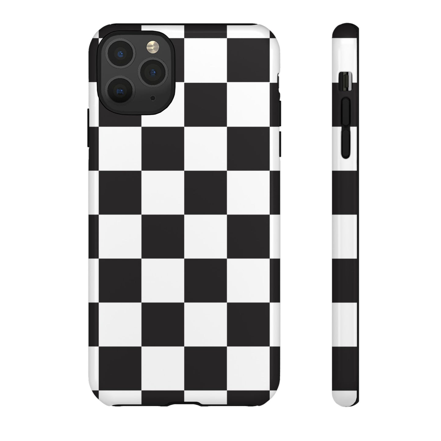 Black and White Checker iPhone Case, Stylish iPhone Cover for Teens, Holiday Gift, Unique Mobile Accessories, Tough Protection