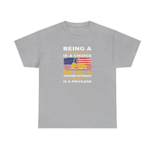 Vietnam Veteran Tribute Cotton T-Shirt, Patriotic T-Shirt, Veteran's Day Gift, Military Pride Apparel, Memorial Day Tee