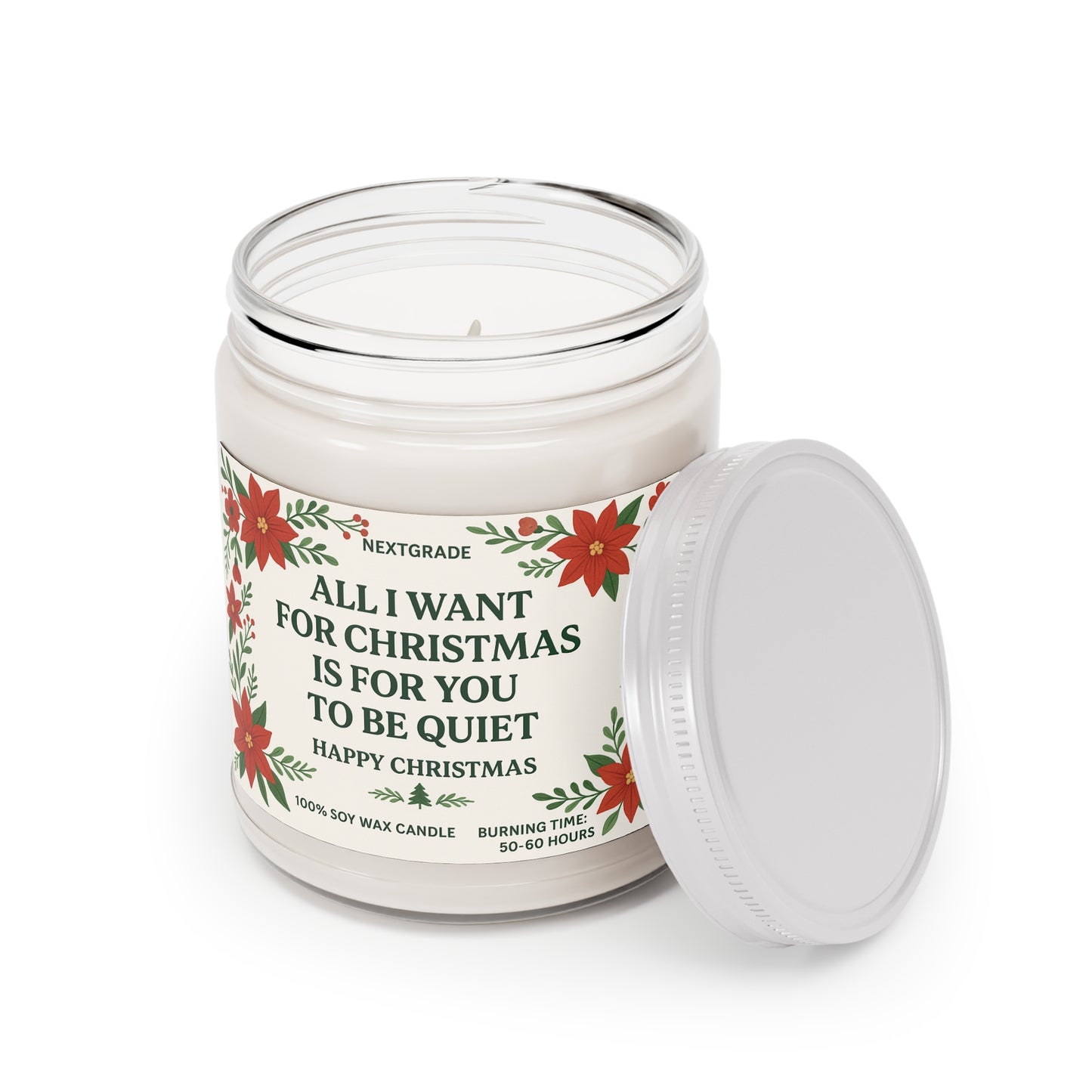 Christmas Scented Soy Candle, Funny Christmas Candle, Holiday Gift, Cozy Home Decor, Eco-Friendly Candle, Seasonal Fragrance