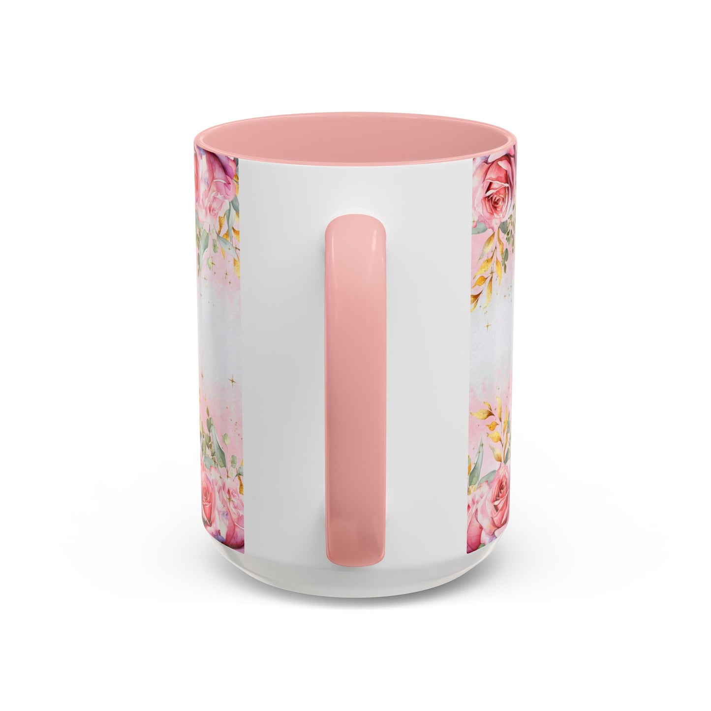 Personalized Floral Accent Coffee Mug, Custom Gift for Her, Birthday Mug, Floral Drinkware, Mother's Day Gift
