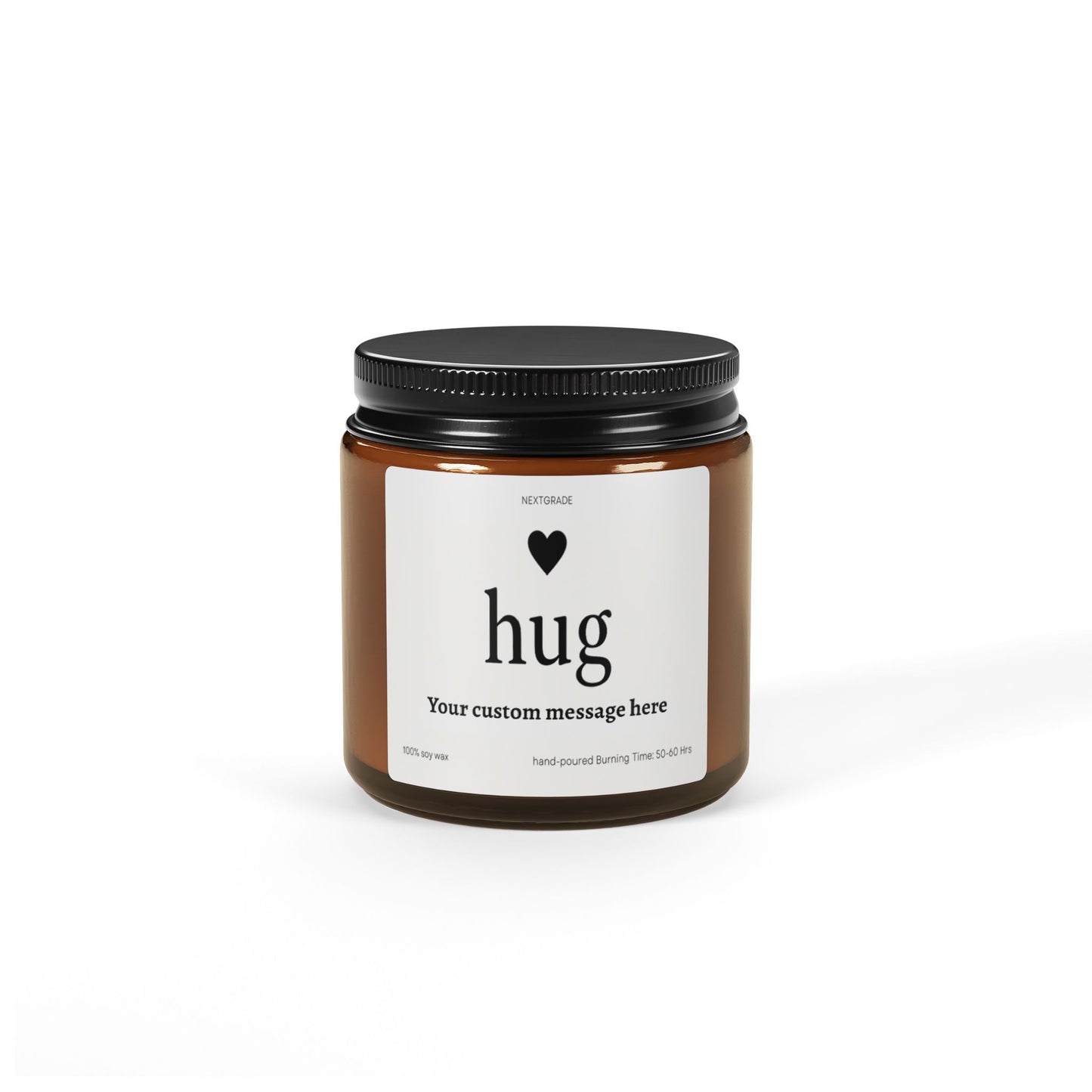 Custom Scented Soy Candle, Personalized Gift for Relaxation, Send a Hug Candle, Home Decor, Birthdays, Special Occasions, Self-Care
