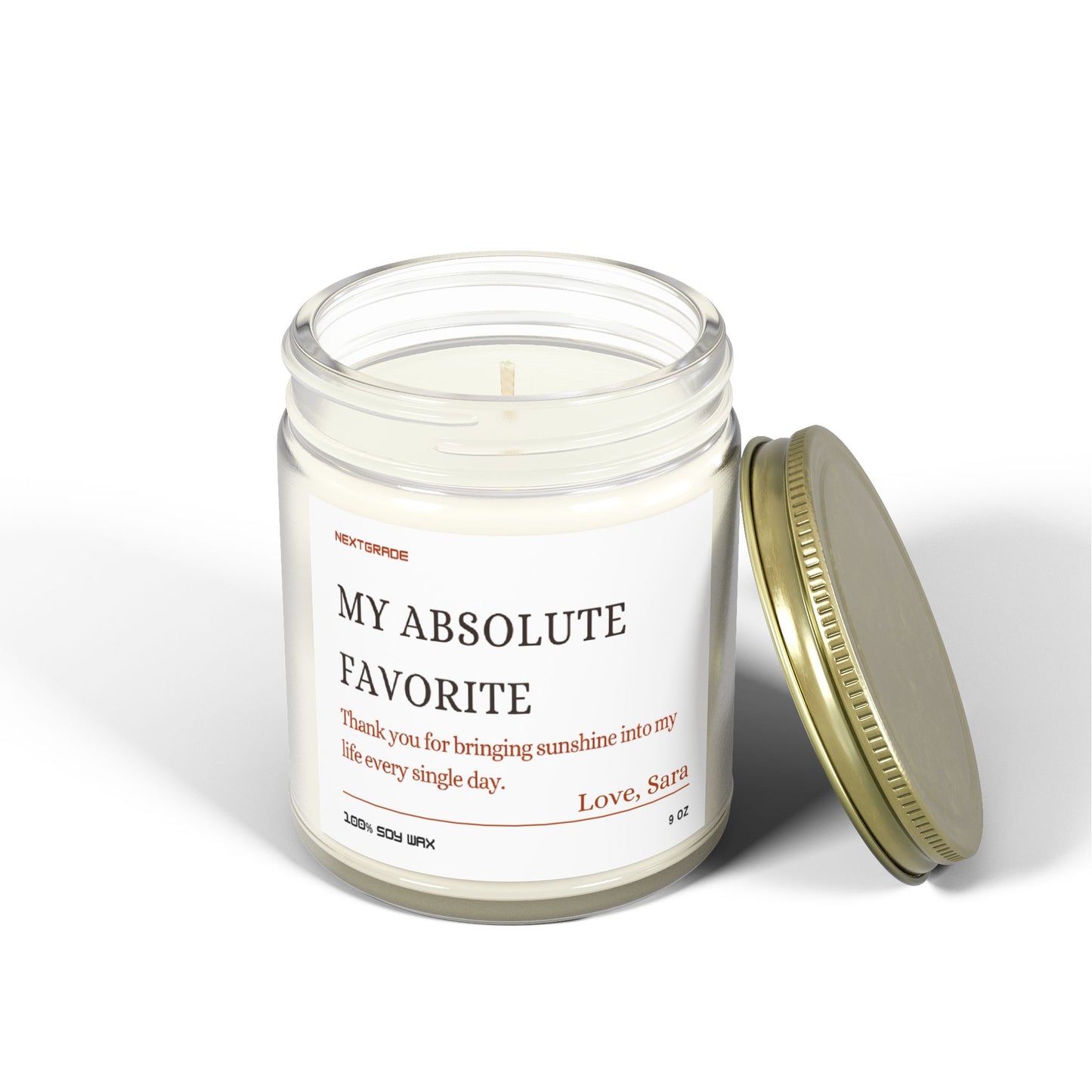 Personalized Scented Candles, My Absolute Favorite, Friendship Candle, Birthday Gift for Her Create Your Own Message Candle Gift For Mom