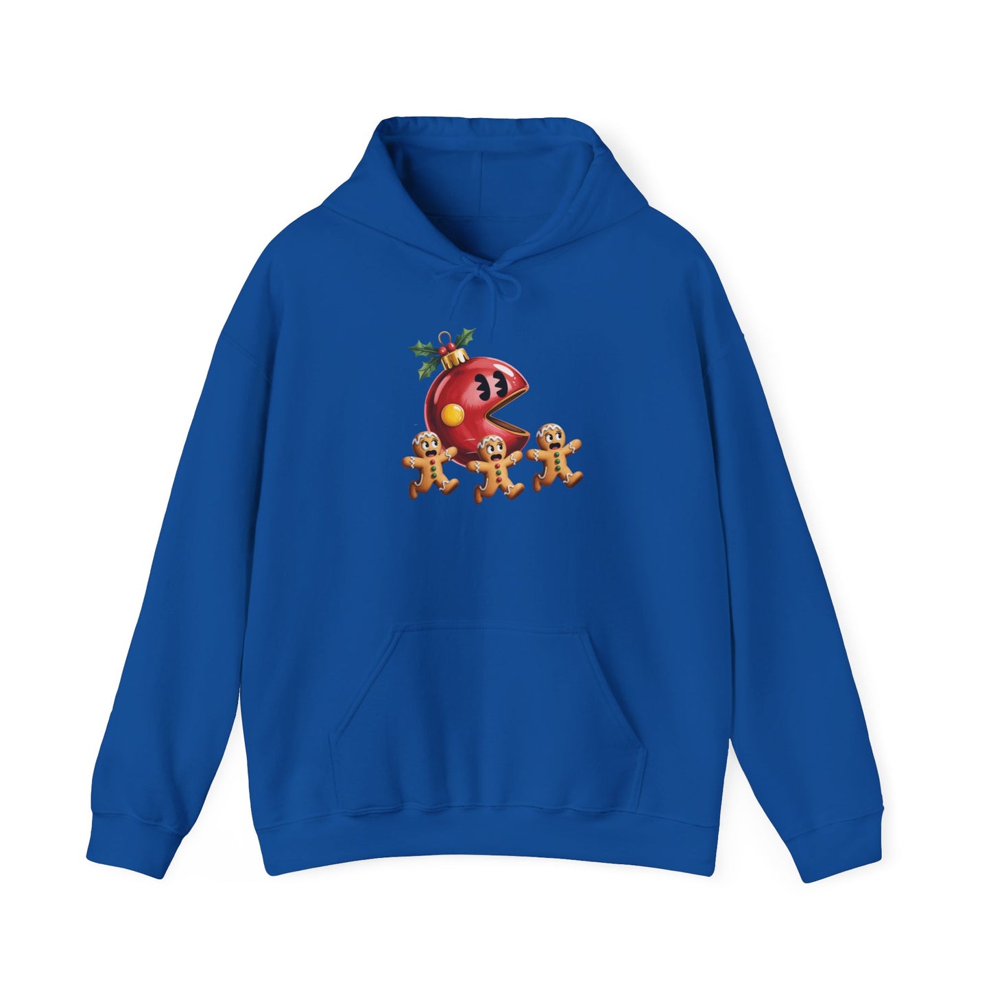 Playful Holiday Hoodie with Gingerbread Design, Cozy Christmas Sweatshirt for Family Gatherings, Fun Winter Apparel, Gift for her