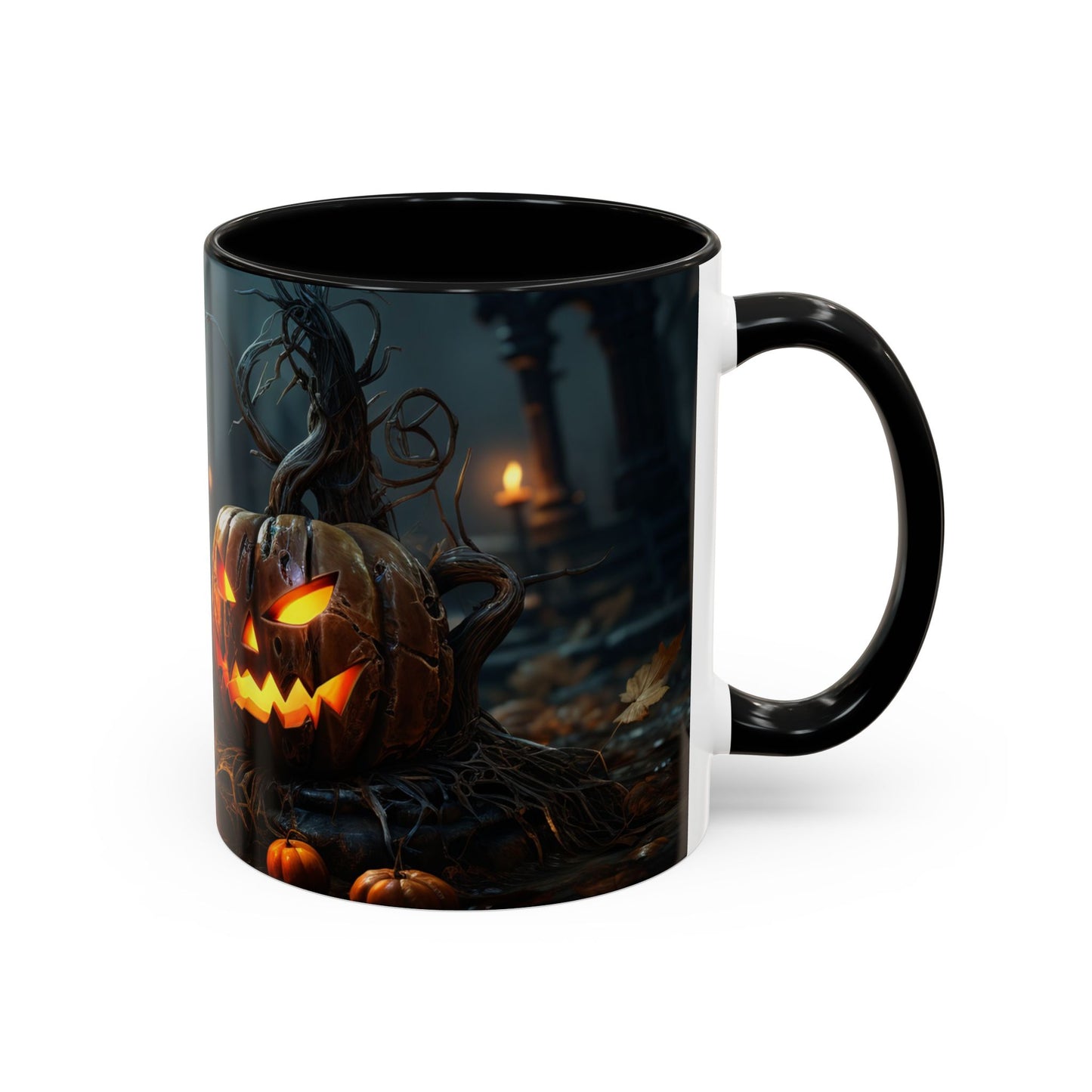 Halloween Pumpkin Accent Coffee Mug, Spooky Decor for Fall, Perfect Gift for Halloween Lovers, Seasonal Drinkware, Gift for Halloween Day