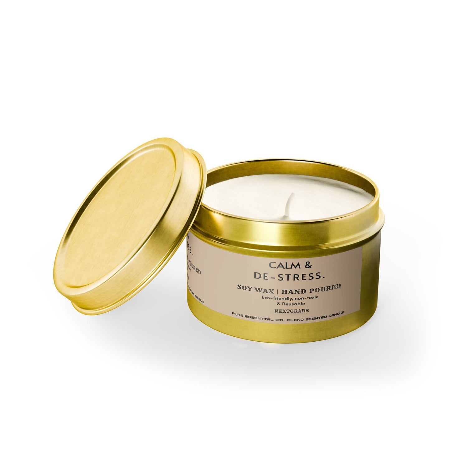 Calm And De Stress Soy Wax Candle, Candle Gift, Birthday Candle, Housewarming Candle