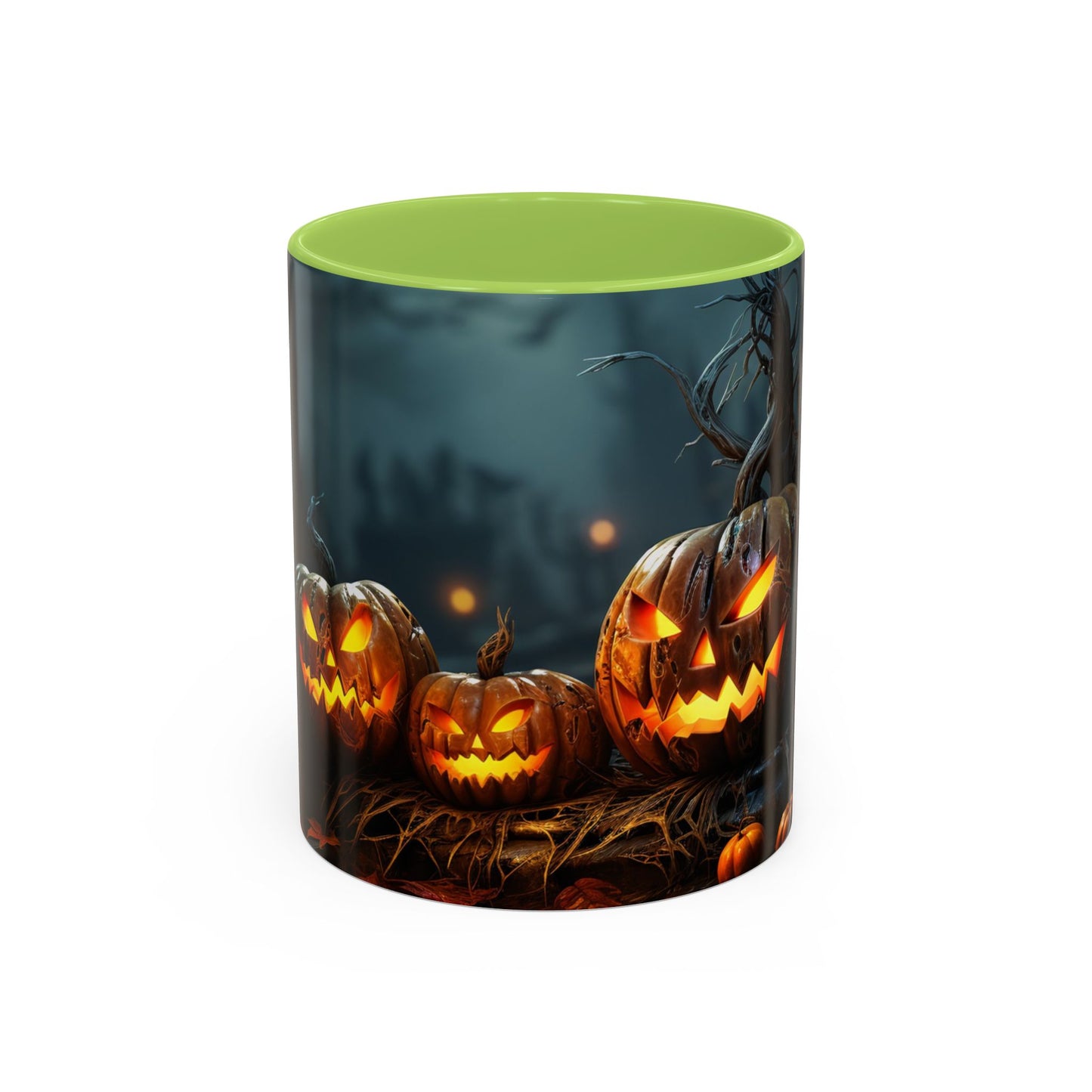 Halloween Pumpkin Accent Coffee Mug, Spooky Decor for Fall, Perfect Gift for Halloween Lovers, Seasonal Drinkware, Gift for Halloween Day