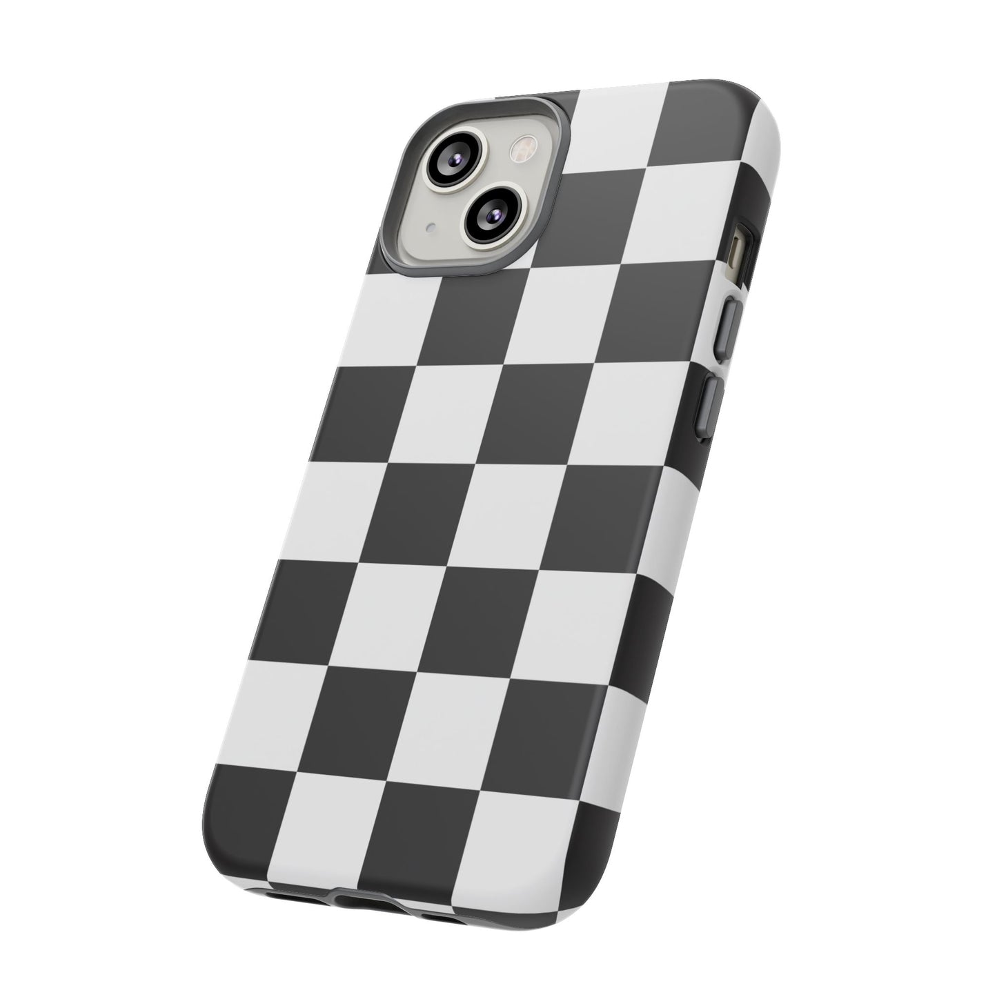 Black and White Checker iPhone Case, Stylish iPhone Cover for Teens, Holiday Gift, Unique Mobile Accessories, Tough Protection