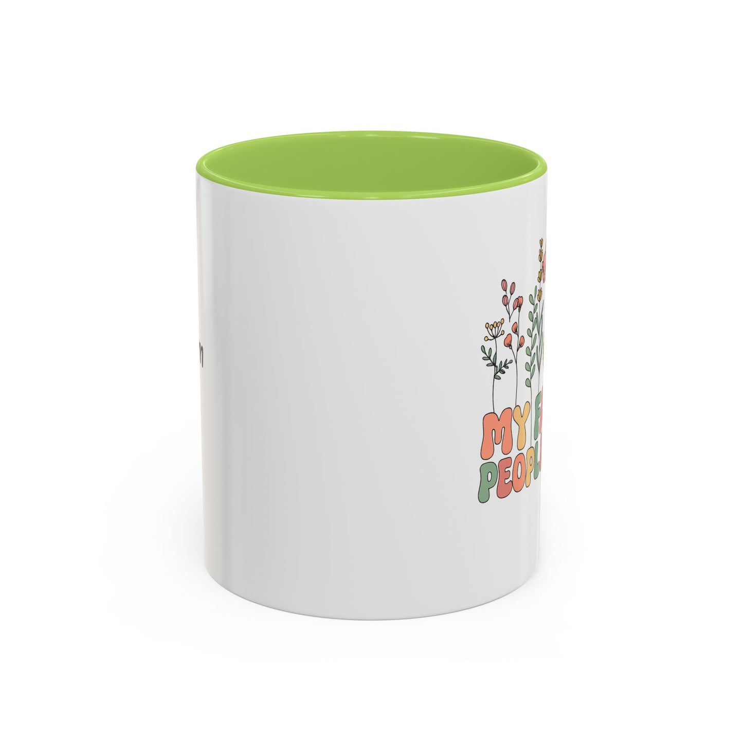 Personalized Floral Accent Mug, My Favorite People Call Me Coffee Cup, Perfect Gift for Friends, Family, Birthdays, Home Décor
