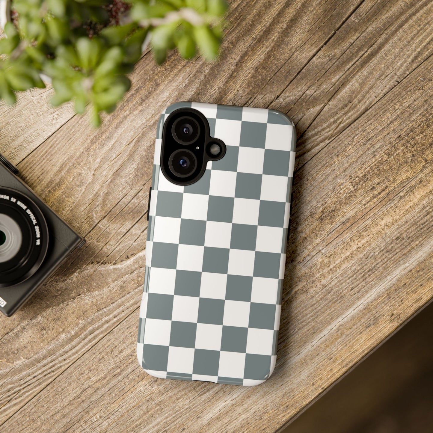 Stylish Checkerboard Phone Case, Durable Phone Cover, Unique Gift, iPhone 17 Pro, 17, 17 Air, 16, 15, 14, 13, 12, 11, X, XR, XS MAX